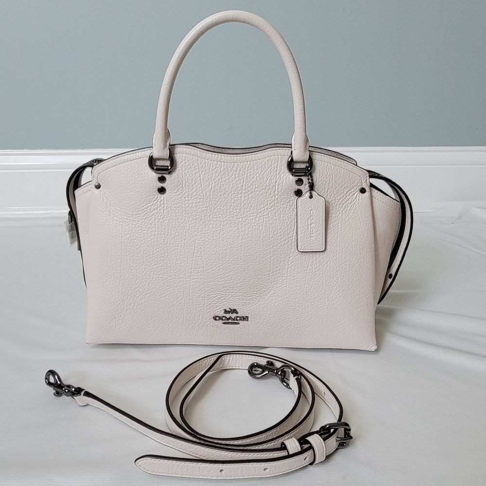 NWOT Coach Drew Cream Snakeskin Shoulder Bag